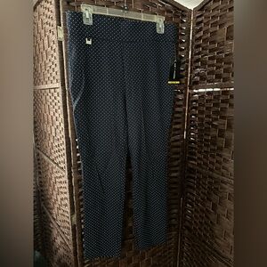 Stylish Navy Polka Dot Women's Chinos